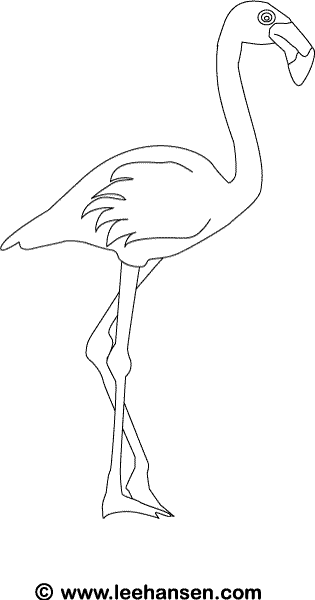 Flamingo Gif In Black And White Can Also Be Used As Clip Art