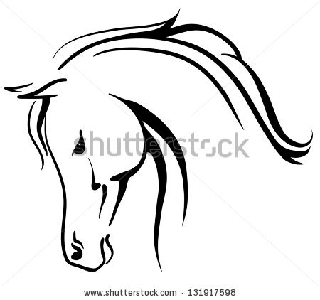 Horse Clip Art Stock Vector Clip Art Arabian Horse Stylized Head