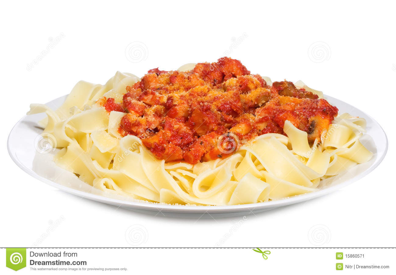 Pasta With Meat Sauce Stock Image   Image  15860571