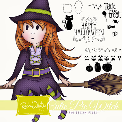     Pie Witch Clip Art Set Includes A Full Color Version Of The Cutie Pie