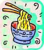 Royalty Free Clipart Image  Chopsticks With A Bowl Of Ramen Noodles