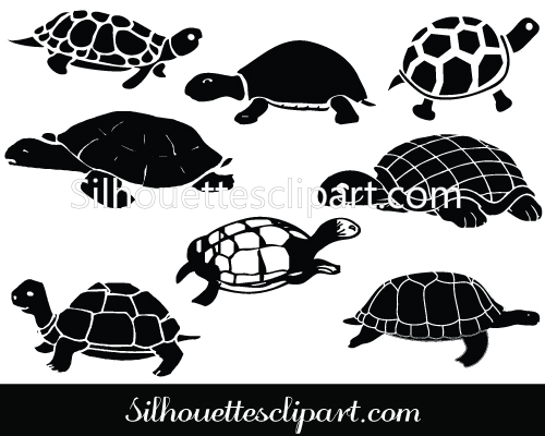 Turtle Silhouette Clip Art Download Turtle Vectors
