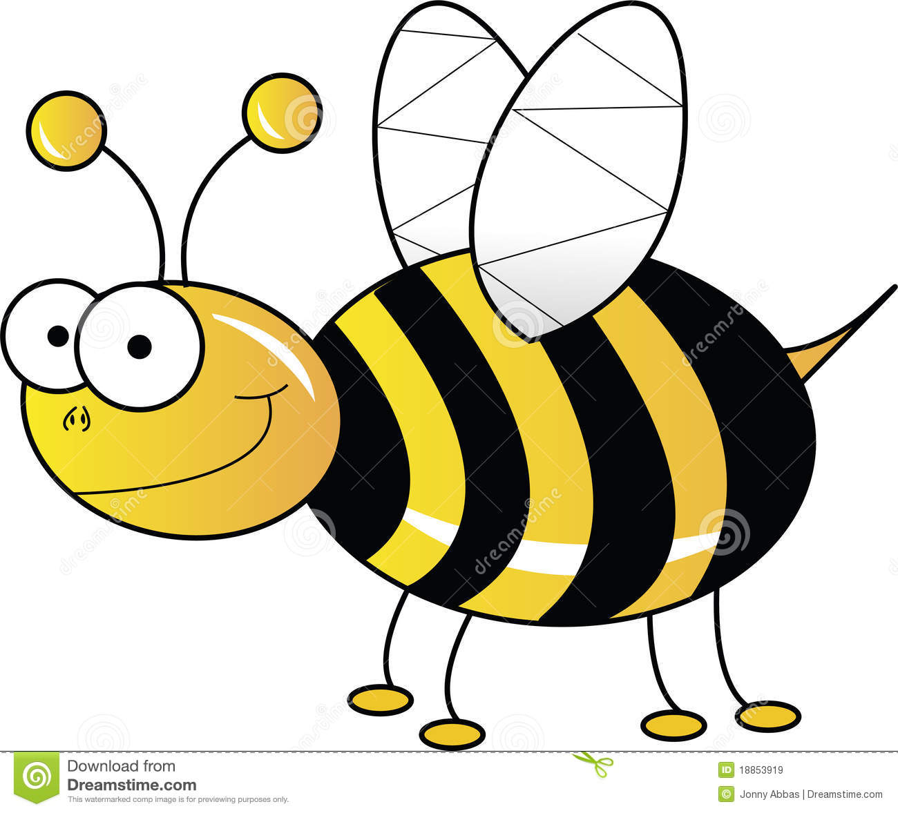 Yellow Bee Royalty Free Stock Images   Image  18853919