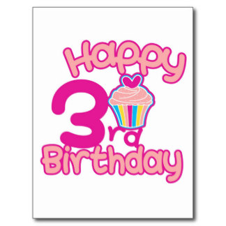 3rd Birthday Party Postcards   Postcard Template Designs