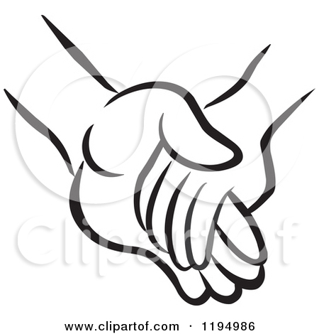 Black And White Childs Hand Holding An Adults Hand By Johnny Sajem