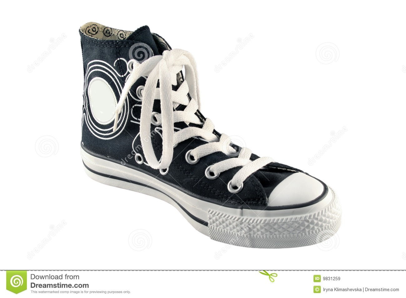 Black High Top Sneaker Royalty Free Stock Images   Image  9831259