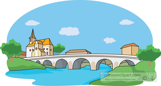 Bridge  And The River  Oslava  Czech Republic 2   Classroom Clipart