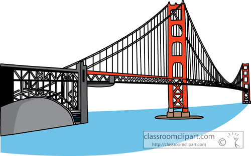 California   San Francisco Golden Gate Bridge   Classroom Clipart
