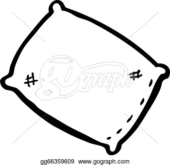 Clip Art Vector   Cartoon Pillow  Stock Eps Gg66359609   Gograph