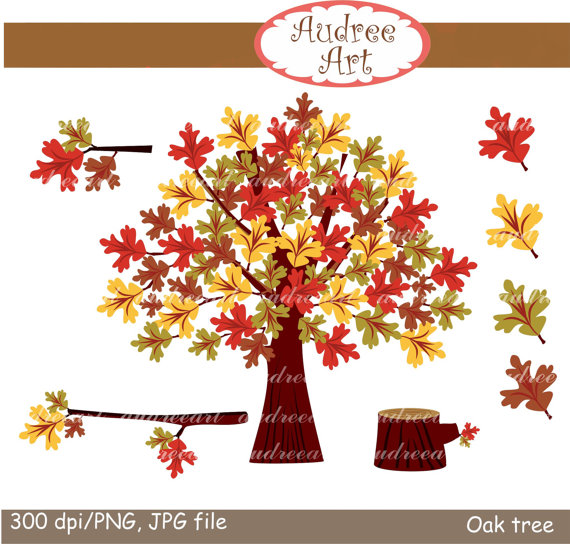 Clip Artoak Tree Clip Artautumn Treesbranch Cute Autumnfall Tree