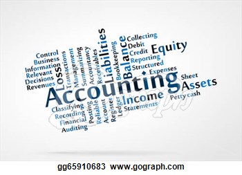 Clipart   Accounting Word Cloud With Data Sheet Background  Stock    