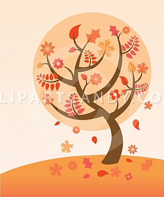 Cute Fall Tree Clip Art