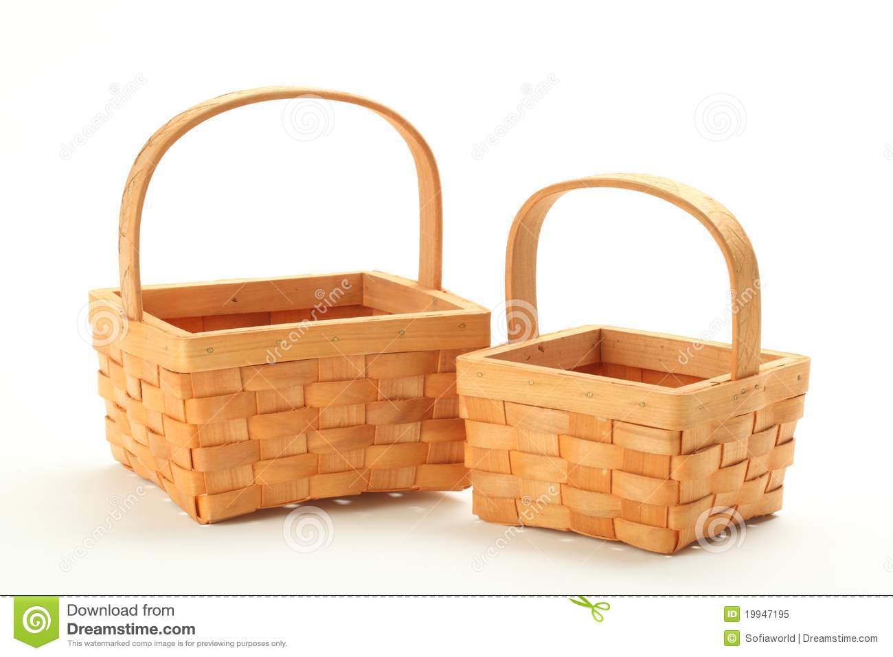 Empty Basket Clipart Small Wicker Basket Isolated