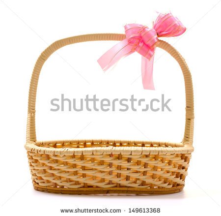 Empty Gift Basket Empty Wicker Basket With Bow