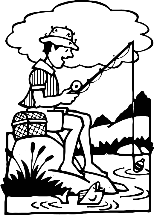 Fishing Clip Art Black And White   Clipart Panda   Free Clipart Images