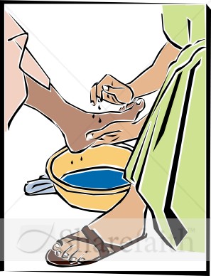 Foot Washing For Maundy Thursday   Maundy Thursday Clipart