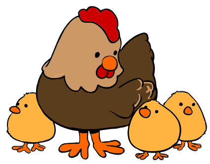 Free Hen With Chicks Clip Art