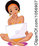 Free Vector Clip Art Illustration Of A Beautiful Young Black College