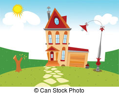 Front Yard Illustrations And Clip Art  674 Front Yard Royalty Free