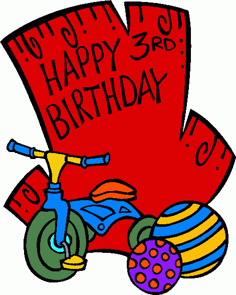 Happy 3rd Birthday 1 Clipart   Happy 3rd Birthday 1 Clip Art