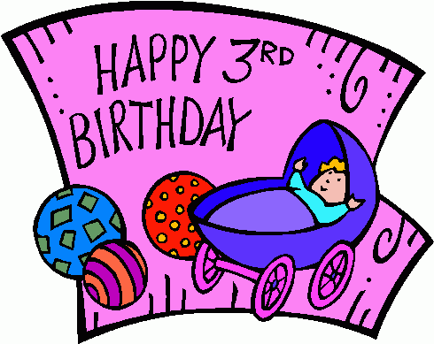 Happy 3rd Birthday 2 Clipart   Happy 3rd Birthday 2 Clip Art