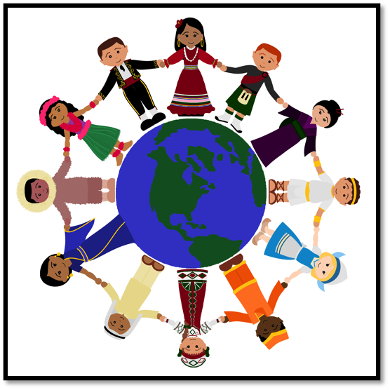 Page 2   Multicultural  Friendship Globe Art   Border Graphics For    