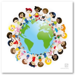 Page 2   Multicultural  Friendship Globe Art   Border Graphics For    