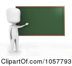 Royalty Free Cgi Clip Art Illustration Of A 3d Chalk Board With Chalk