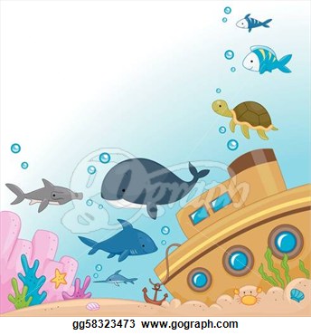 Stock Illustrations   Underwater Animals  Stock Clipart Gg58323473