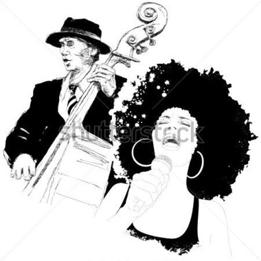 Une Chanteuse De Jazz Am Ricaine Afro Et Un       Fr Clipart Me