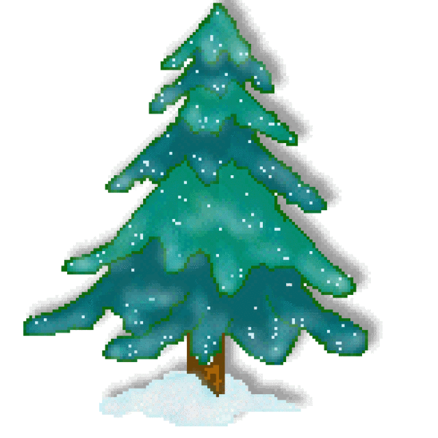 Winter Clip Art   Free Winter Clip Art   Pine Trees In Snow
