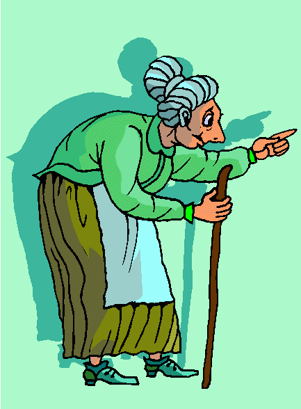 Woman With Cane 3 Clipart   Woman With Cane 3 Clip Art