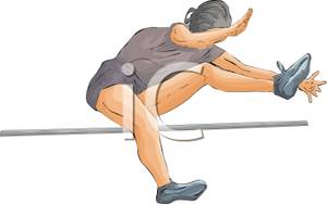 Athlete Clearing The High Bar Jump   Royalty Free Clipart Picture