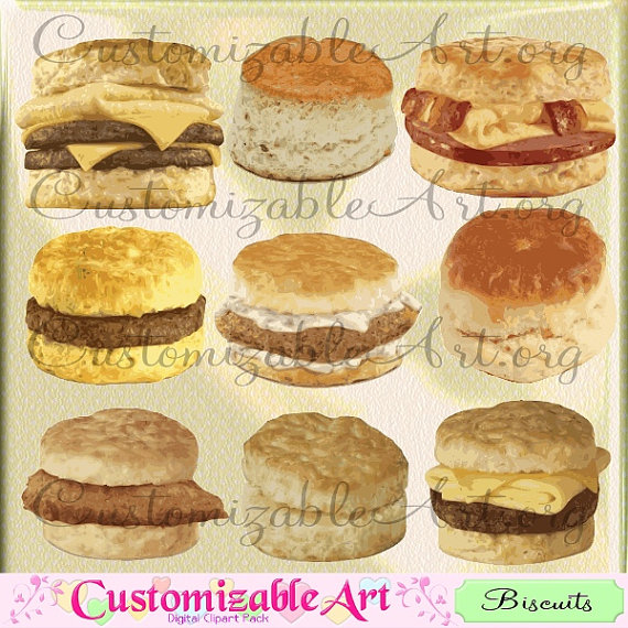 Biscuit Clipart Digital Biscuits Food Clip Art Bacon Double Cheese