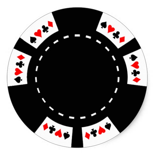 Black And White Poker Chip Stickers Zazzle Clipart