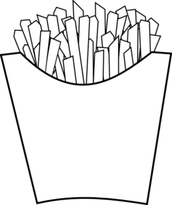 Chips Clipart Black And White French Fries Line Art Md Png