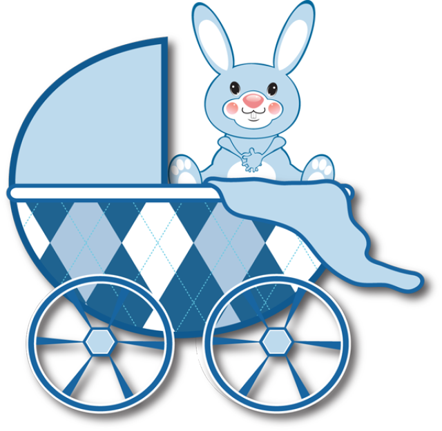 Clip Art Of A Blue Baby Carriage     Dixie Allan