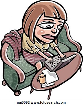 Clip Art   Woman Working From Home  Fotosearch   Search Clipart