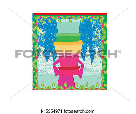 Clipart   Christmas Shopping   Winter Sale Card   Fotosearch   Search