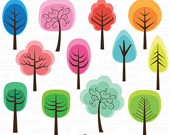 Cute Tree Clipart Tree Clip A Rt Packcute Sweet Leaves Green    
