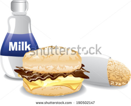Fast Food Breakfast Egg And Cheese Biscuit Clip Art Free Vector