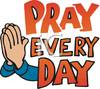 Hands Praying Every Day   Royalty Free Clipart Picture