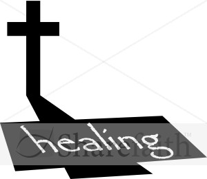 Healing In The Shadow Of The Cross   Cross Word Art