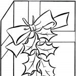Holiday Gift Clip Art Image   Coloring Page 