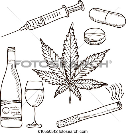 Narcotics   Marijuana Alcohol And Other  Fotosearch   Search Clip Art