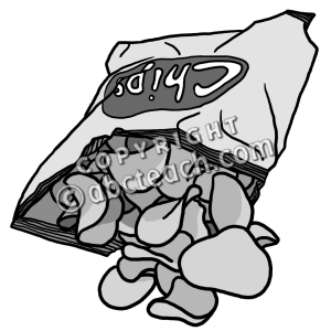 Potato Chips Clipart Black And White Images   Pictures   Becuo