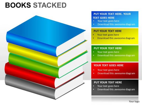 Powerpoint Clipart Graphics Editable Books Stacked Powerpoint Slides