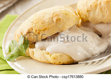 Stock Photo   Homemade Buttermilk Biscuits And Gravy   Stock Image