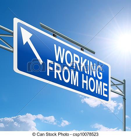 Stock Photo Of Working From Home Concept   Illustration Depicting A