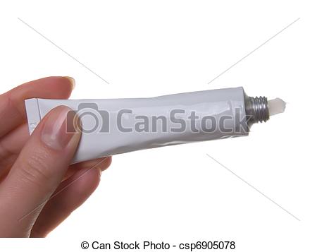 Stock Photo   White Tube With Ointment Isolated On A White Background
